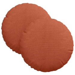 Coussins de siège 2 pcs Rouge orange Ø30 x 13 cm 519650519650