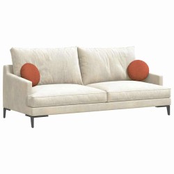 Coussins de siège 2 pcs Rouge orange Ø30 x 13 cm 519650519650