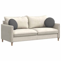 Coussins de siège 2 pcs Gris foncé Ø40 x 13 cm tissu 519652519652