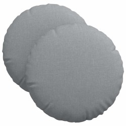 Coussins de siège 2 pcs Gris clair Ø40 x 13 cm tissu 519653519653