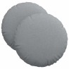 Coussins de siège 2 pcs Gris clair Ø40 x 13 cm tissu 519653519653