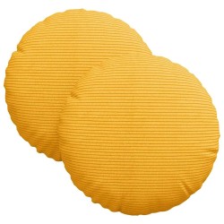 Coussins de siège 2 pcs Jaune clair Ø30 x 13 cm 519654519654