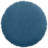 Coussins de siège 2 pcs Bleu Ø30 x 13 cm Velours 519656519656