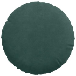 Coussins de siège 2 pcs Vert foncé Ø30 x 13 cm Velours 519658519658