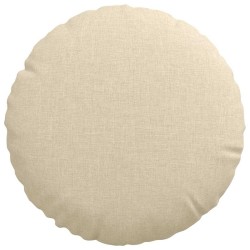 Coussins de siège 2 pcs Crème Ø30 x 13 cm tissu 519660519660