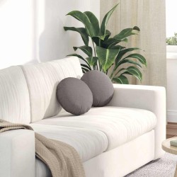 Coussins de siège 2 pcs Taupe Ø30 x 13 cm tissu 519661519661