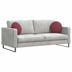 Coussins de siège 2 pcs Bordeaux Ø40 x 13 cm tissu 519662519662