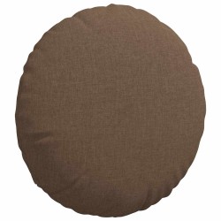 Coussins de siège 2 pcs Marron Ø40 x 13 cm tissu 519663519663