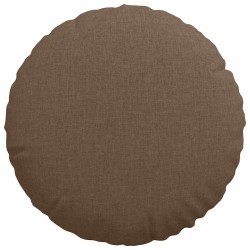 Coussins de siège 2 pcs Marron Ø40 x 13 cm tissu 519663519663