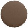 Coussins de siège 2 pcs Marron Ø40 x 13 cm tissu 519663519663