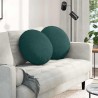 Coussins de siège 2 pcs Vert foncé Ø50 x 19 cm tissu 519664519664