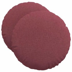 Coussins de siège 2 pcs Bordeaux Ø50 x 19 cm tissu 519665519665