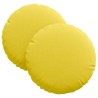 Coussins de siège 2 pcs Jaune clair Ø30 x 13 cm tissu 519669519669