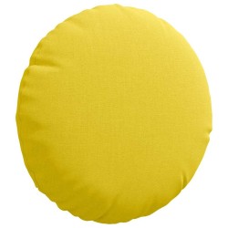 Coussins de siège 2 pcs Jaune clair Ø30 x 13 cm tissu 519669519669