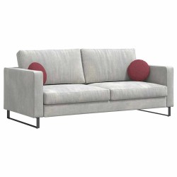 Coussins de siège 2 pcs Bordeaux Ø30 x 13 cm tissu 519672519672