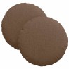 Coussins de siège 2 pcs Marron Ø30 x 13 cm tissu 519673519673