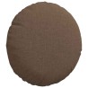 Coussins de siège 2 pcs Marron Ø30 x 13 cm tissu 519673519673