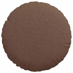 Coussins de siège 2 pcs Marron Ø30 x 13 cm tissu 519673519673
