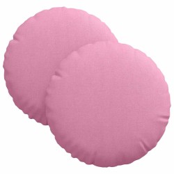 Coussins de siège 2 pcs Rose Ø30 x 13 cm tissu 519674519674