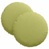 Coussins de siège 2 pcs Vert clair Ø30 x 13 cm tissu 519675519675