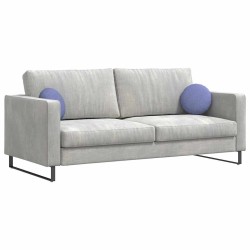 Coussins de siège 2 pcs Bleu denim Ø30 x 13 cm tissu 519676519676