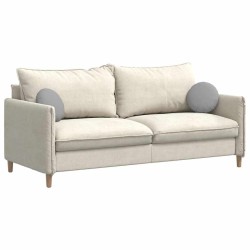 Coussins de siège 2 pcs Gris nuage Ø30 x 13 cm tissu 519677519677