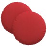 Coussins de siège 2 pcs Rouge Ø30 x 13 cm tissu 519678519678