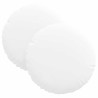 Coussins de siège 2 pcs Blanc Ø30 x 13 cm tissu 519679519679