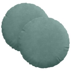 Coussins de siège 2 pcs Vert Mer Ø30 x 13 cm Velours 519680519680