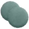 Coussins de siège 2 pcs Vert Mer Ø30 x 13 cm Velours 519680519680