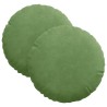 Coussins de siège 2 pcs Vert clair Ø30 x 13 cm Velours 519681519681