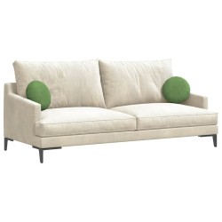 Coussins de siège 2 pcs Vert clair Ø30 x 13 cm Velours 519681519681