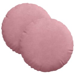 Coussins de siège 2 pcs Rose Ø30 x 13 cm Velours 519683519683