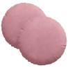 Coussins de siège 2 pcs Rose Ø30 x 13 cm Velours 519683519683