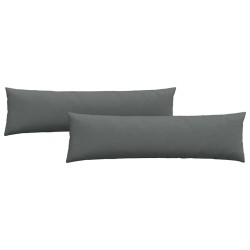 Coussins de canapé 2 pcs Gris foncé 145 x 40 cm tissu 519684519684