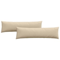 Coussins de canapé 2 pcs Crème 145 x 40 cm tissu 519685519685