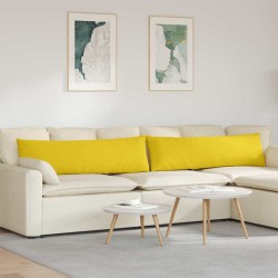 Coussins de canapé 2 pcs Jaune clair 145 x 40 cm tissu 519687519687