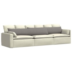 Coussins de canapé 2 pcs Taupe 200 x 40 cm tissu 519696519696