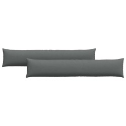 Coussins de canapé 2 pcs Gris foncé 200 x 40 cm tissu 519701519701