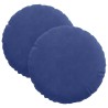 Coussins de siège 2 pcs Bleu police Ø30 x 13 cm Velours 519709519709