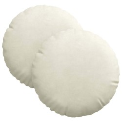 Coussins de siège 2 pcs Crème Ø30 x 13 cm Velours 519710519710