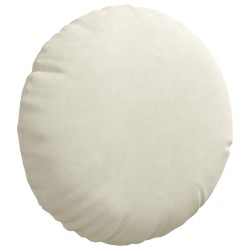Coussins de siège 2 pcs Crème Ø30 x 13 cm Velours 519710519710