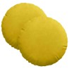 Coussins de siège 2 pcs Jaune Ø30 x 13 cm Velours 519712519712
