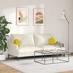 Coussins de siège 2 pcs Jaune Ø30 x 13 cm Velours 519712519712