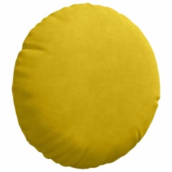 Coussins de siège 2 pcs Jaune Ø30 x 13 cm Velours 519712519712