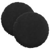 Coussins de siège 2 pcs Noir Ø30 x 13 cm Velours 519713519713