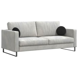 Coussins de siège 2 pcs Noir Ø30 x 13 cm Velours 519713519713