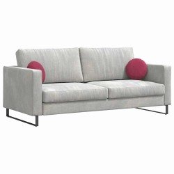 Coussins de siège 2 pcs Bordeaux Ø30 x 13 cm Velours 519714519714