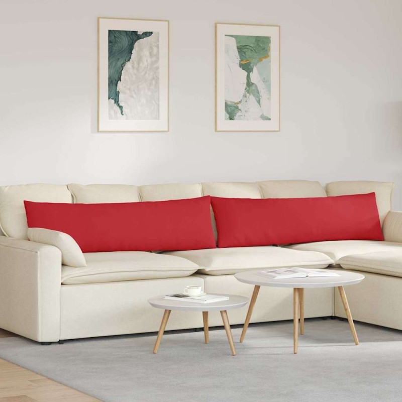 Coussins de canapé 2 pcs Rouge 145 x 40 cm tissu 519720519720