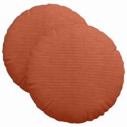 Coussins de siège 2 pcs Rouge orange Ø 40 cm 519729519729